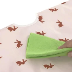 Lot de 2 bavoirs manches longues avec poche Little Forest Lapin