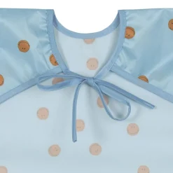 Lot de 2 bavoirs manches longues Happy Rascals Smile bleu ciel