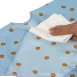 Lot de 2 bavoirs manches longues Happy Rascals Smile bleu ciel