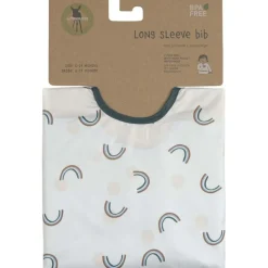 Lot de 2 bavoirs manches longues Happy Rascals Smile bleu ciel