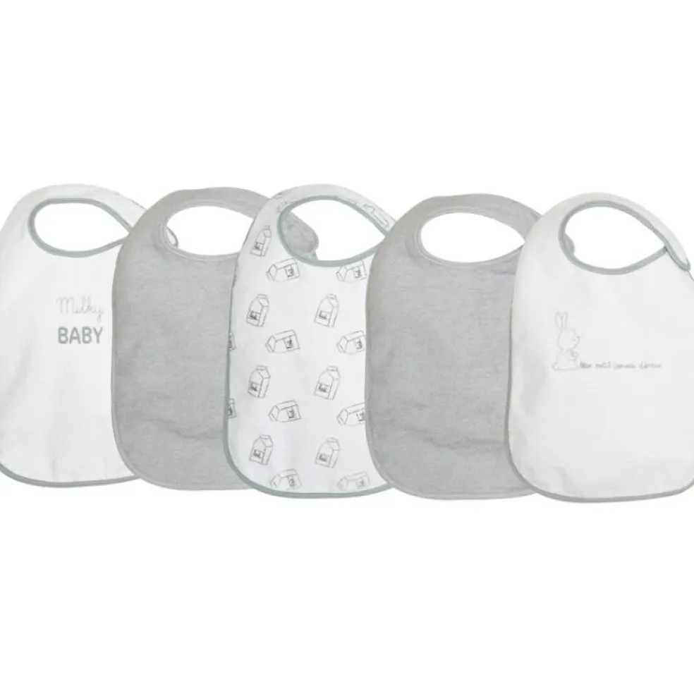 Lot de 5 bavoirs Milky baby