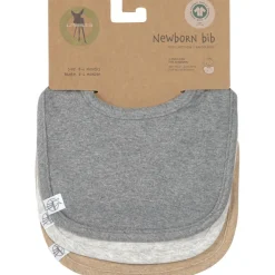 Lot de 3 bavoirs naissance gris foncé-gris clair-nature mélange