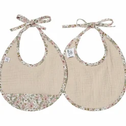Lot de 2 bavoirs naissance gaze de coton Afternoon Tea