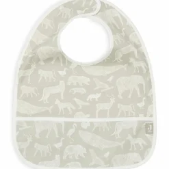 Lot de 2 bavoirs plastifiés Animals Olive Green
