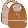 Lot de 2 bavoirs plastifiés Miffy Peekaboo Wild Rose
