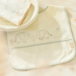 Lot de 2 bavoirs plastifiés Elephant Tales