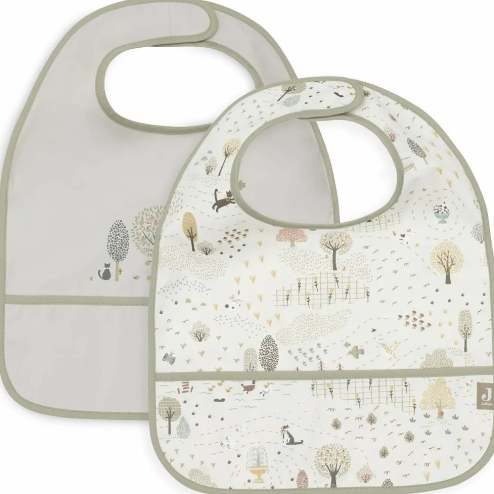 Lot de 2 bavoirs plastifiés Tiny Park