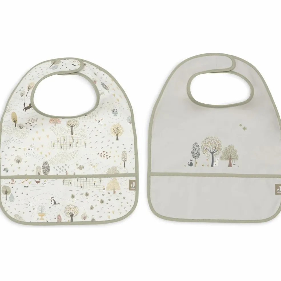 Lot de 2 bavoirs plastifiés Tiny Park