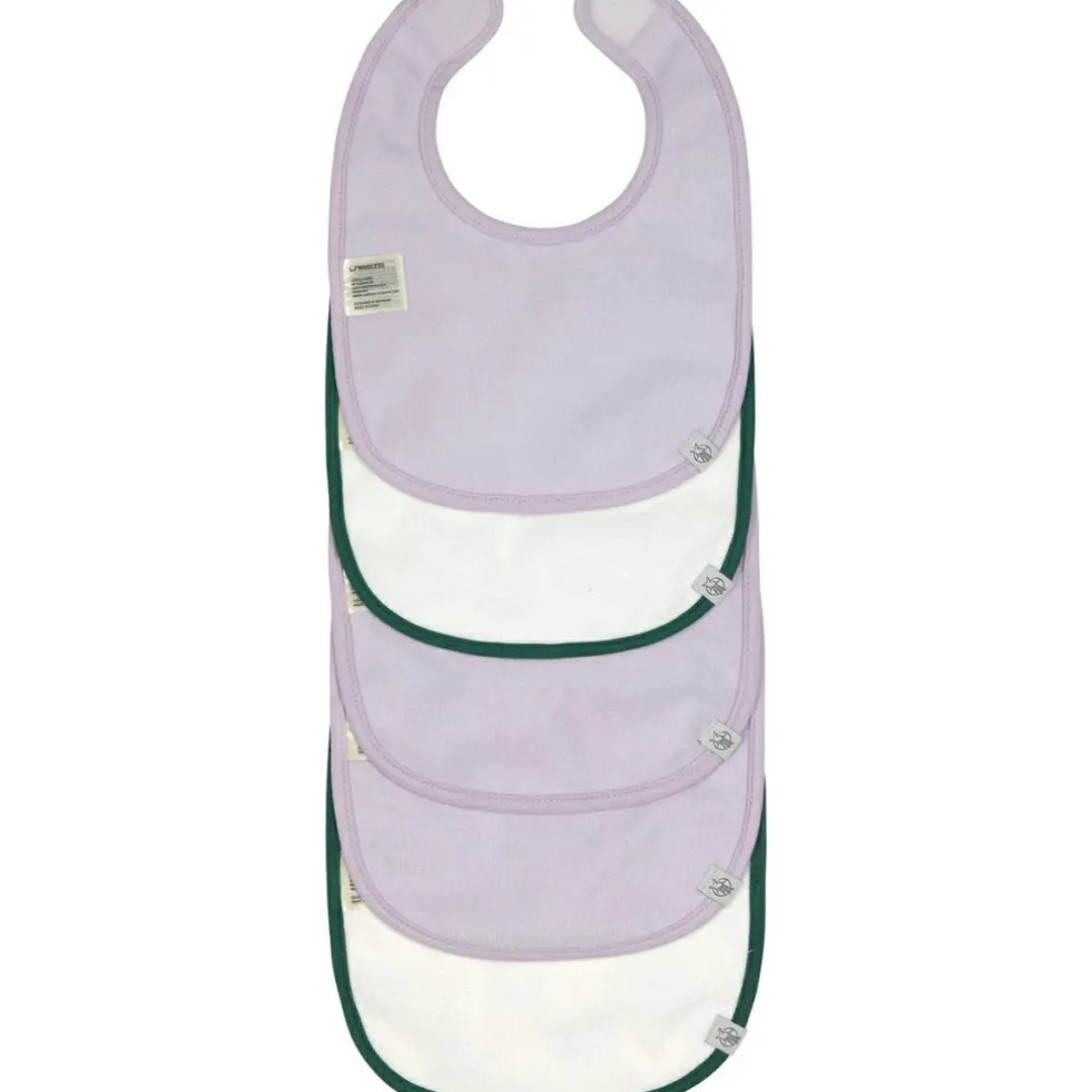 Lot de 5 bavoirs éponge Happy Rascals Coeur lavande