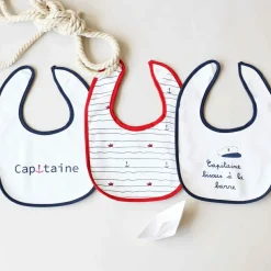 Lot de 7 bavoirs premier âge Capitaine