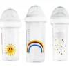 Lot de 3 biberons anti colique gigognes Rainbow Arc-en-ciel (360 ml et 210 ml)