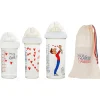 Lot de 3 biberons anti colique gigognes Papa-bébé by Soledad (360 ml et 210 ml)