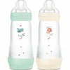 Lot de 2 biberons Easy Start anti-colique Menthe Tétine débit 3 (320ml)