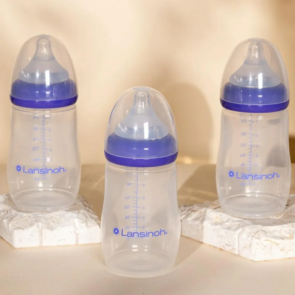 Lot de 2 biberons et tétines Natural Wave® spécial allaitement (240 ml)