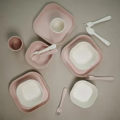 Lot de 2 bols carrés Blush