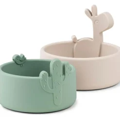 Lot de 2 bols en silicone Lalee sable et vert
