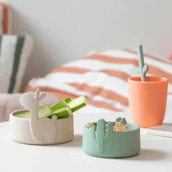 Lot de 2 bols en silicone Lalee sable et vert