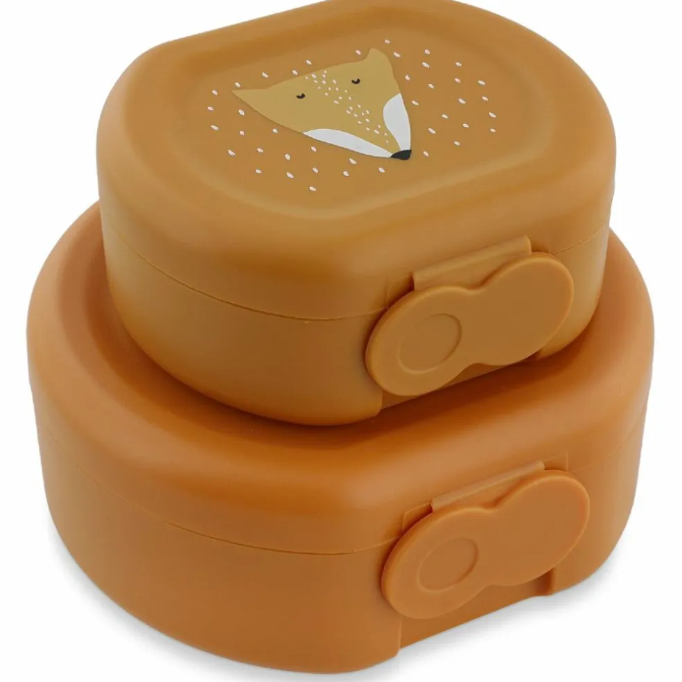 Lot de 2 boîtes à goûter à clip Mr. Fox