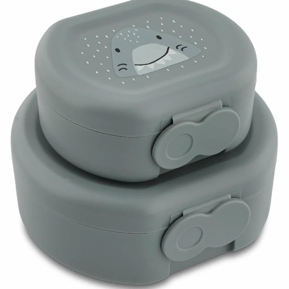 Lot de 2 boîtes à goûter à clip Mr. Shark