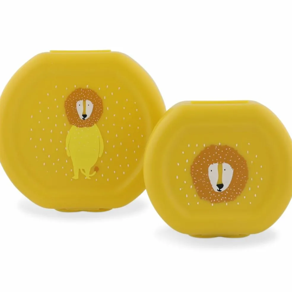 Lot de 2 boîtes à goûter à clip Mr. Lion
