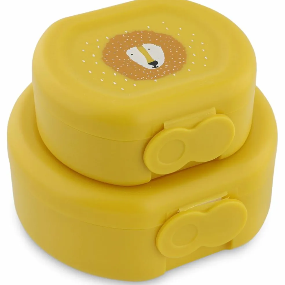 Lot de 2 boîtes à goûter à clip Mr. Lion