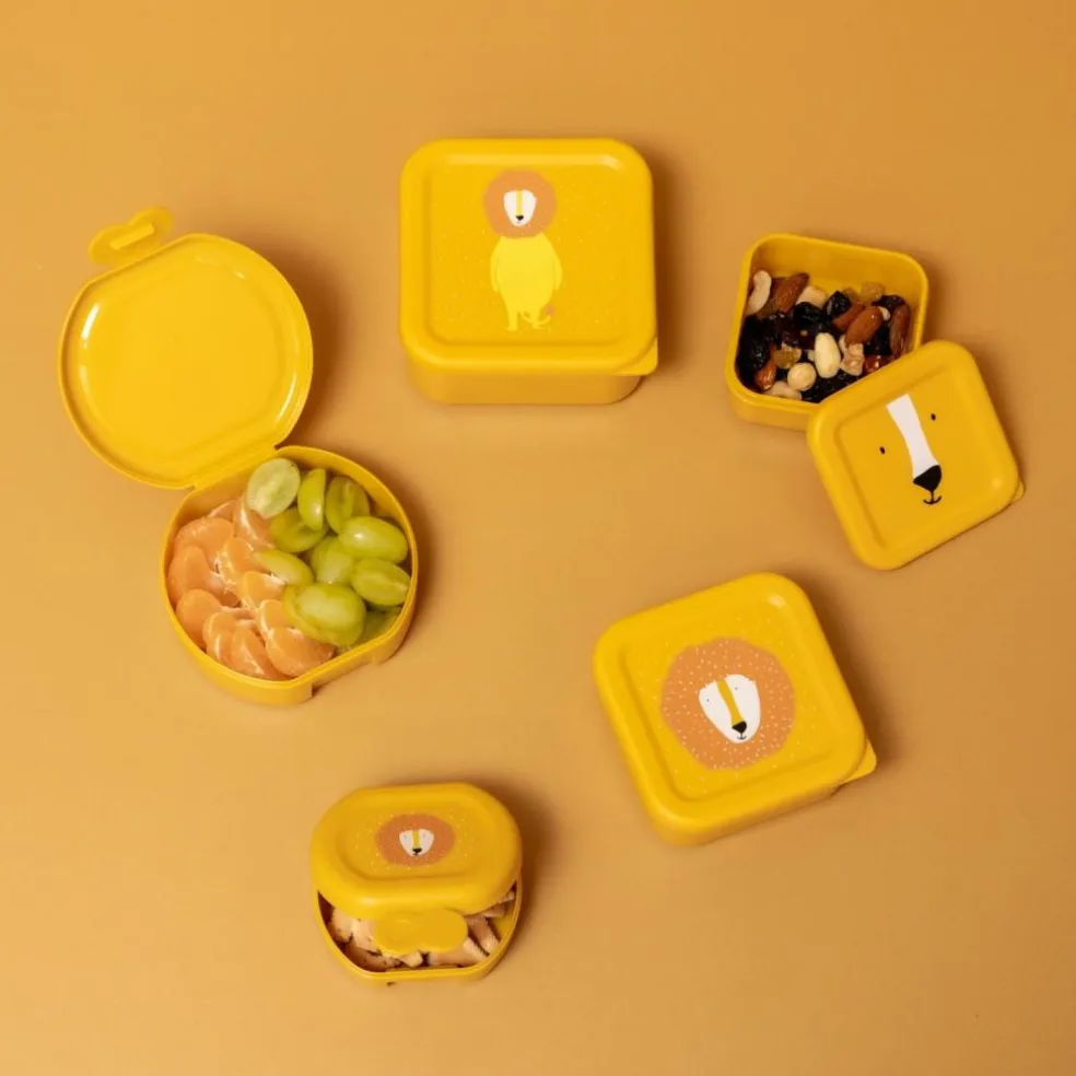 Lot de 2 boîtes à goûter à clip Mr. Lion