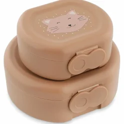 Lot de 2 boîtes à goûter à clip Mrs. Cat