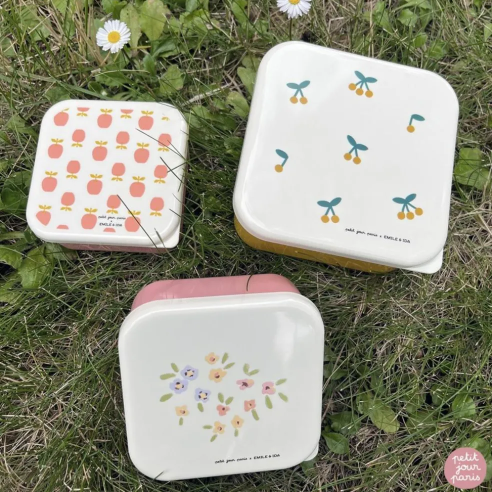 Lot de 3 boîtes à goûter Emile et Ida