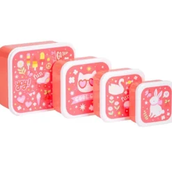 Lot de 4 boîtes à goûter Fun