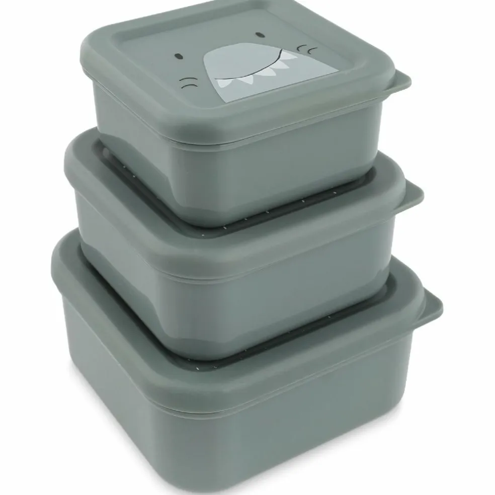 Lot de 3 boîtes à goûter Mr. Shark