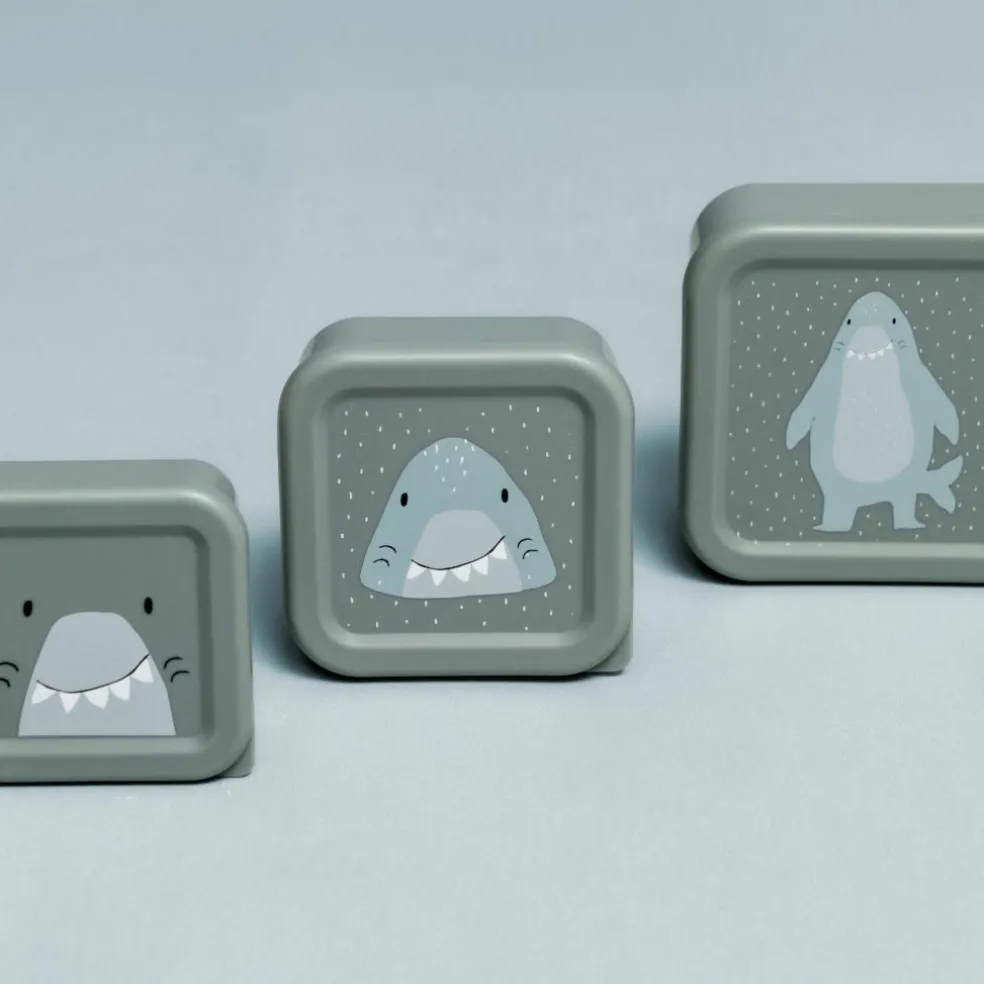Lot de 3 boîtes à goûter Mr. Shark