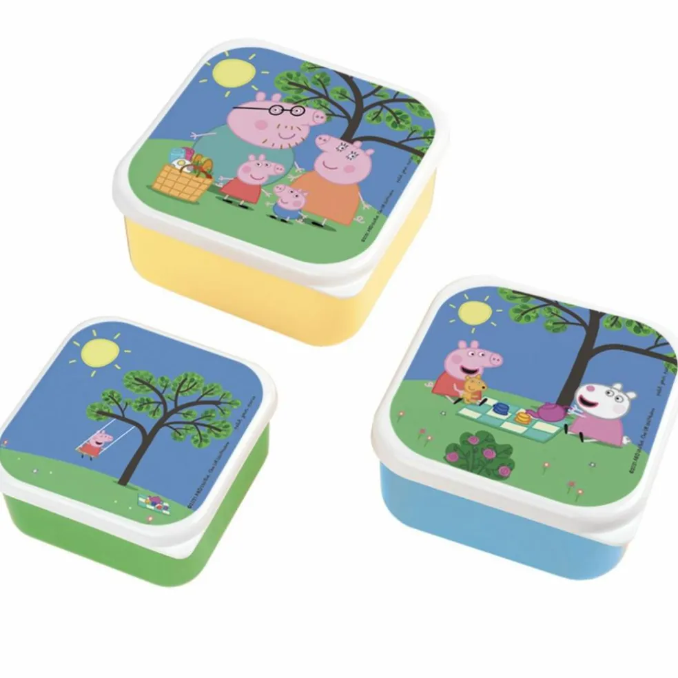 Lot de 3 boîtes à goûter Peppa Pig