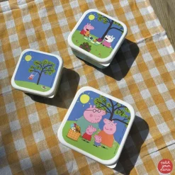 Lot de 3 boîtes à goûter Peppa Pig