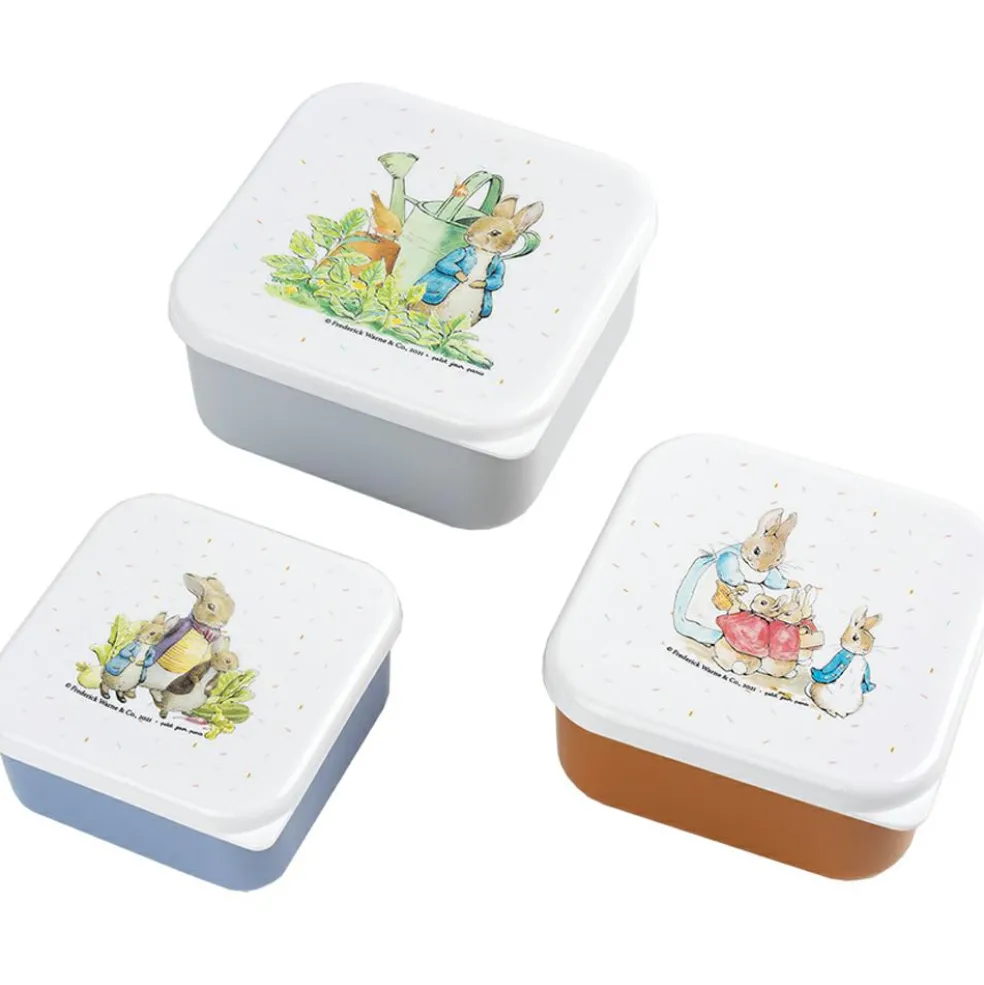 Lot de 3 boîtes à goûter Pierre Lapin