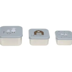 Lot de 3 boîtes à goûter Tiny Farmer bleu