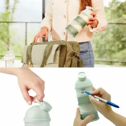 Lot de 4 boîtes doseuses Babydose Mineral Green