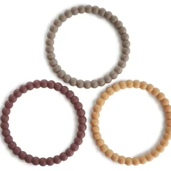 Lot de 3 bracelets de dentition Pearl Berry-Marigold-Khaki