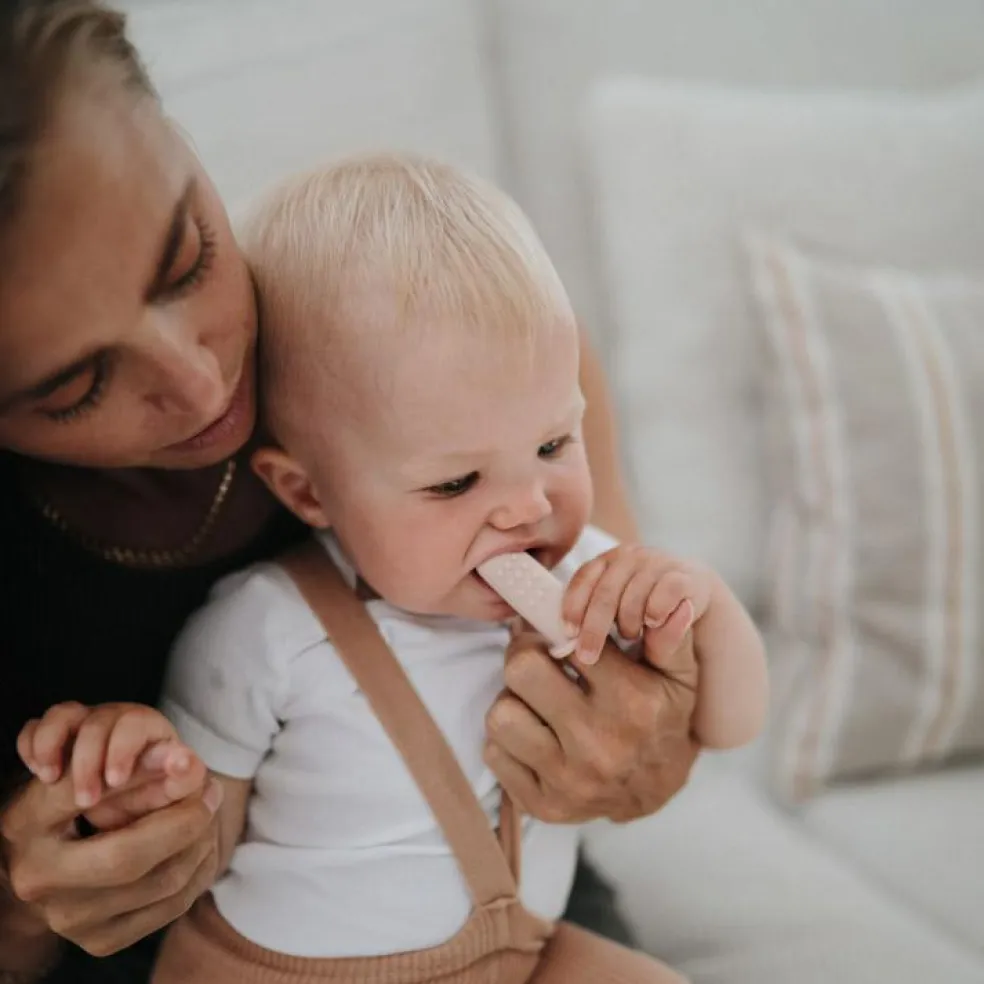 Lot de 2 brosses à dent à doigt Shifting sand-Cambridge blue