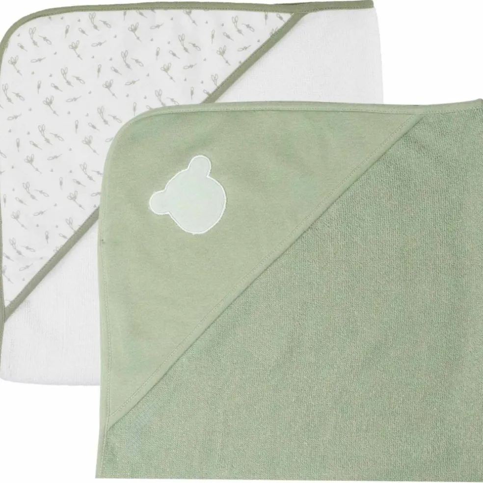 Lot de 2 capes de bain Ours (70 x 70 cm)