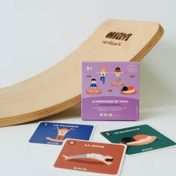 Lot de 10 cartes postures de Yoga (à réaliser sur une planche d'équilibre)