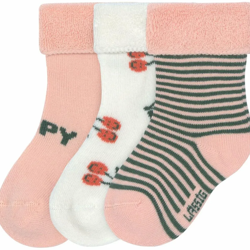 Lot de 3 chaussettes Terry Cerise pêche (taille 12-15)
