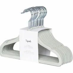 Lot de 15 cintres en velours écume