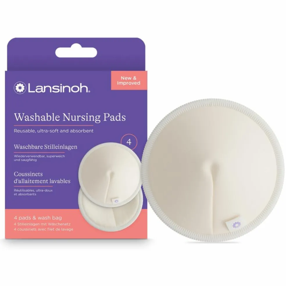 Lot de 4 coussinets d'allaitement lavables