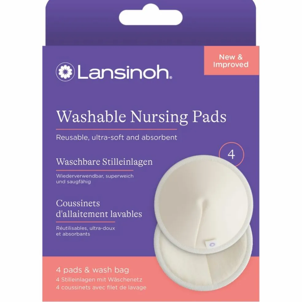Lot de 4 coussinets d'allaitement lavables