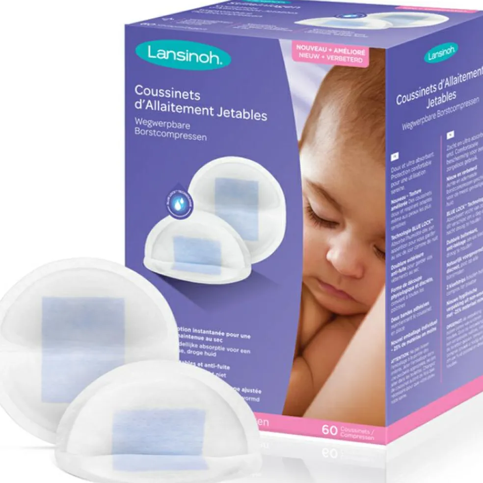 Lot de 60 coussinets d'allaitement jetables