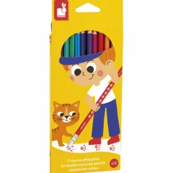 Lot de 12 crayons effaçables