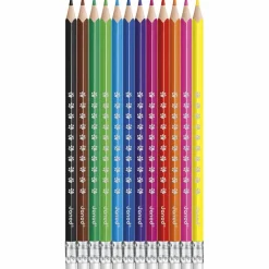 Lot de 12 crayons effaçables