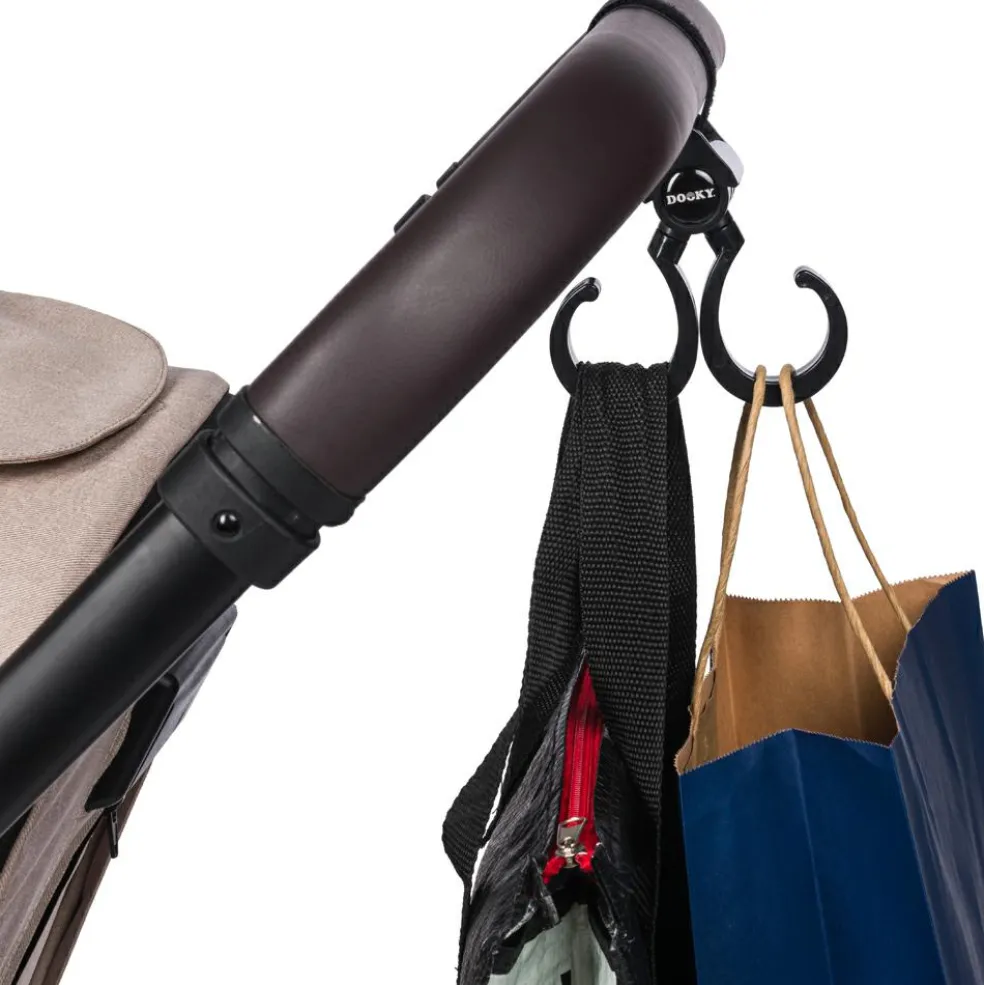 Lot de 2 crochets 360° pour poussette