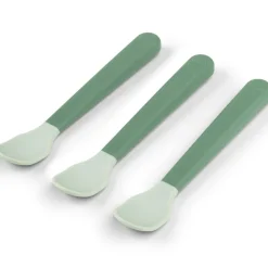 Lot de 3 cuillères bébé Easy-grip vert