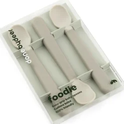 Lot de 3 cuillères bébé Easy-grip sable